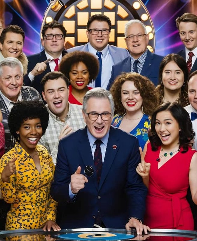 Guests competing in a game show at ClueClock Games