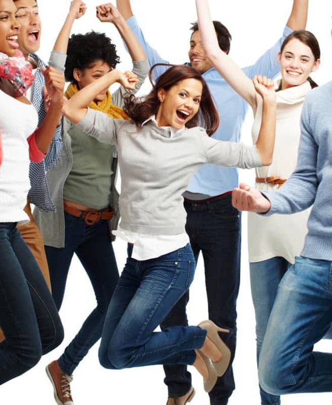 ClueClock Games game show with host and teams